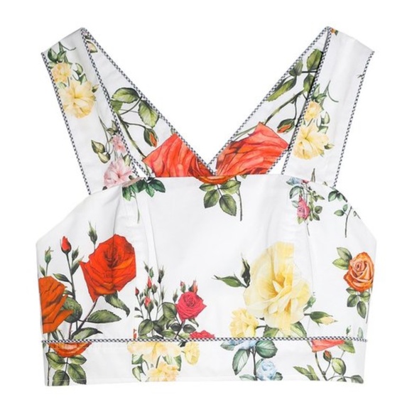 Rachel Antonoff Antonia Crop Top in Jemma Rose Floral - Picture 2 of 10